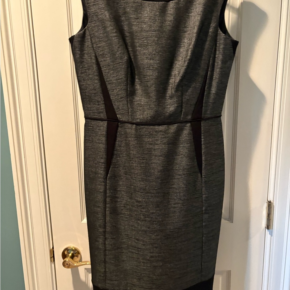 ANTONIO MELANI Charcoal and Black Midi Dress